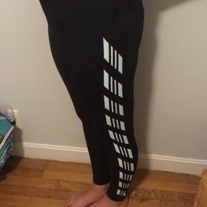 Forever 21 black and mint blue leggings